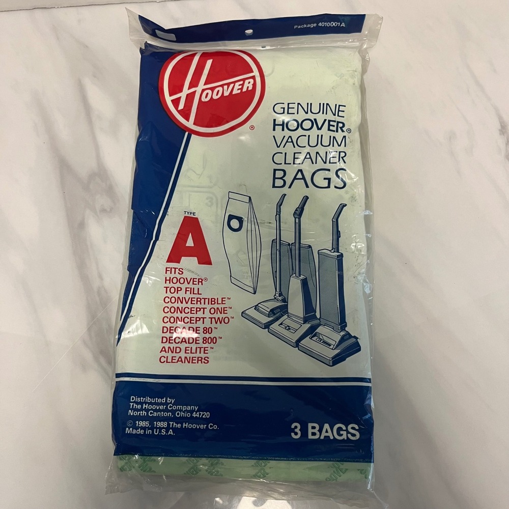 Hoover Type A Vacuum Bags 3-Pack Genuine 4010001A Elite Concept One Convertible